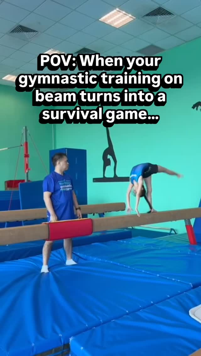 Who knew beam came with free ninja training for coaches? 🥷💨 Hee hee 😜 My head coach reflexes sure