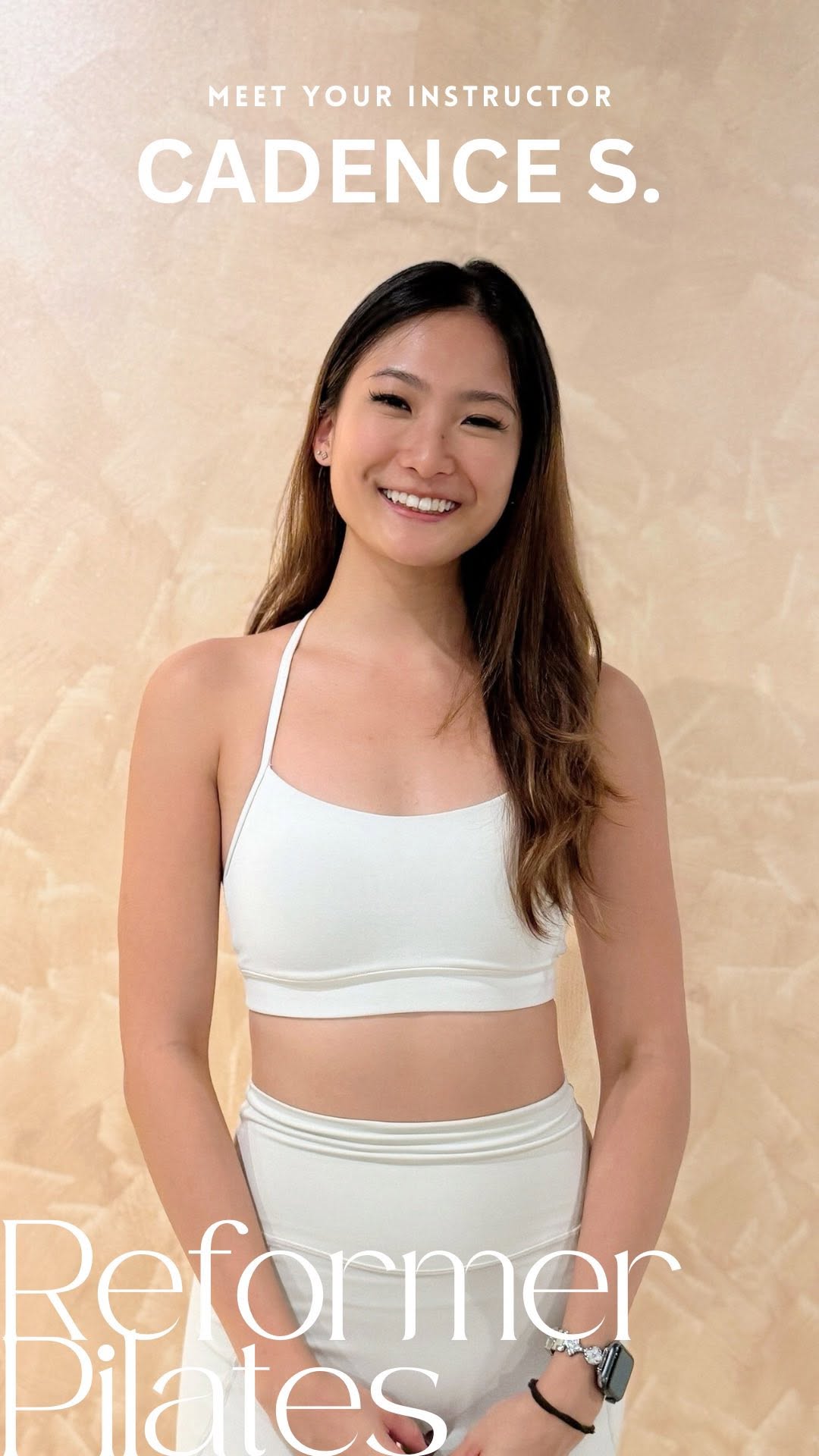 Meet our new Reformer Pilates Instructor, 𝐂𝐚𝐝𝐞𝐧𝐜𝐞 𝐒. ☁️