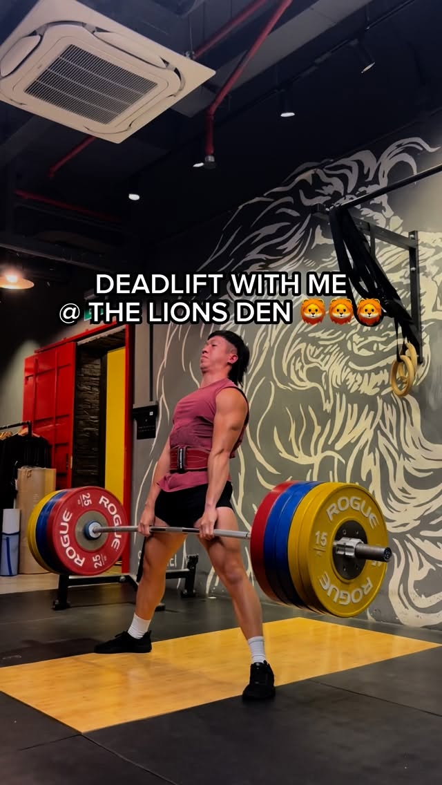 Back at the den for a deadlift triple Rep/RPE PR! 🦁🦁🦁