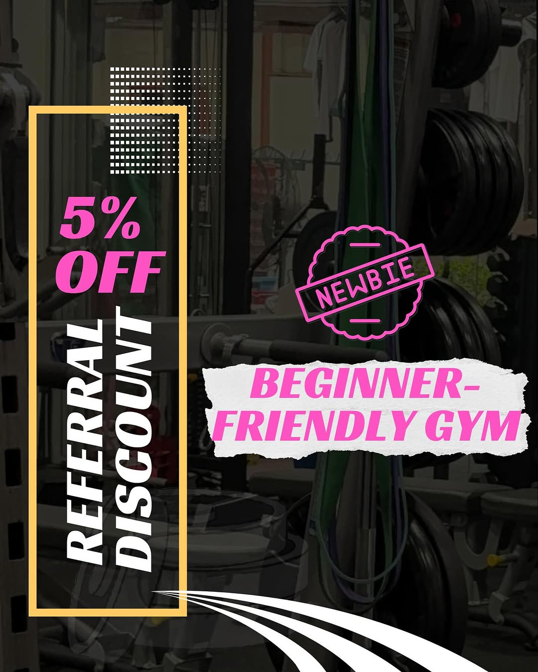 Train together, save together! Bring a friend and enjoy 5% OFF your packages. Because fitness is alw