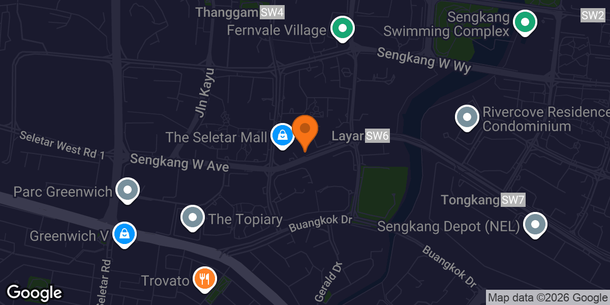 Map showing 24/7 FITNESS Fernvale CC