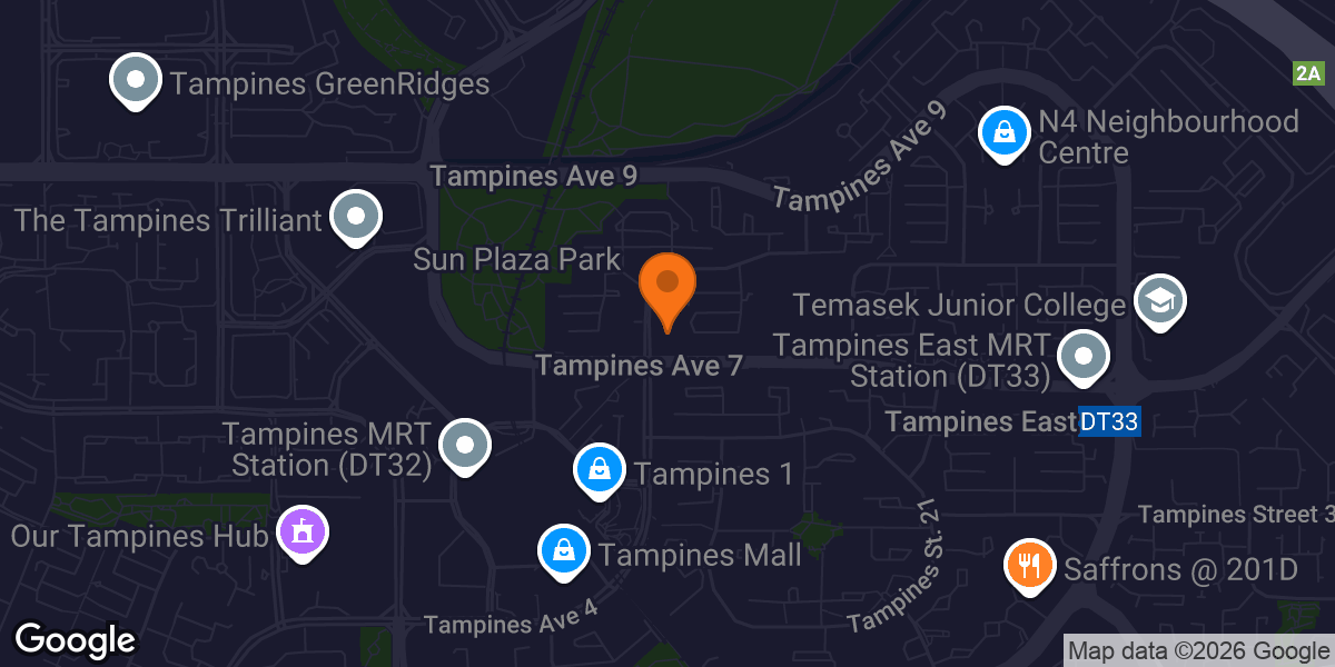 Map showing 24/7 Fitness Tampines North CC