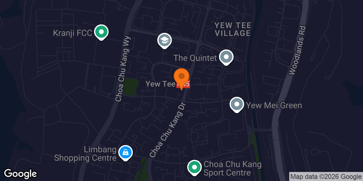 Map showing 24/7 FITNESS Yew Tee