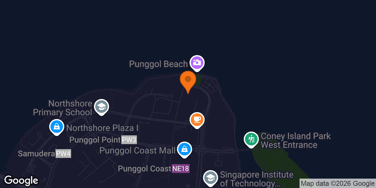 Map showing 436 Punggol Point Crown Fitness Station