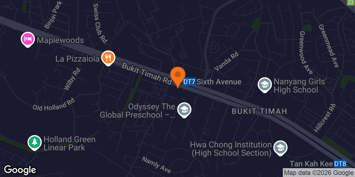 Map showing 9Round Bukit Timah