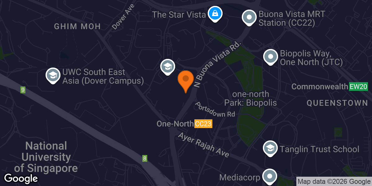 Map showing ACJC Sports Complex