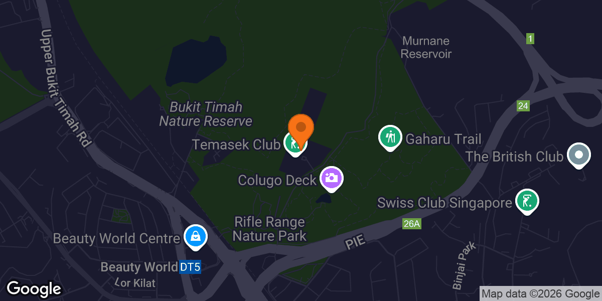 Map showing Afterburner @ Temasek Club
