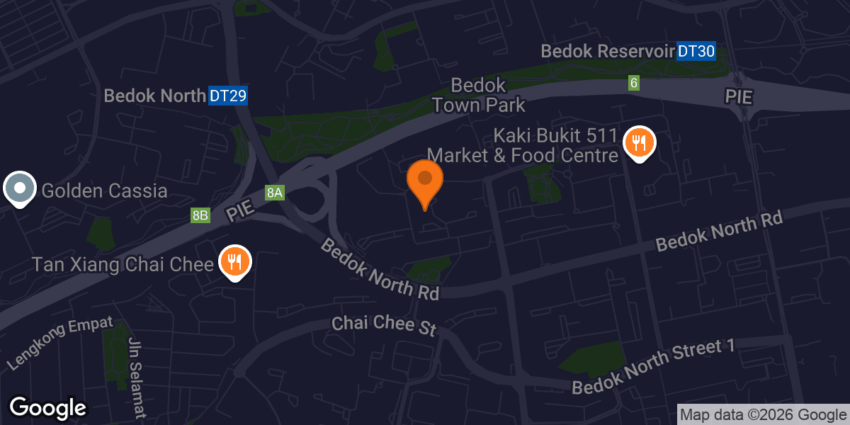 Map showing Anytime Fitness 537 Bedok North