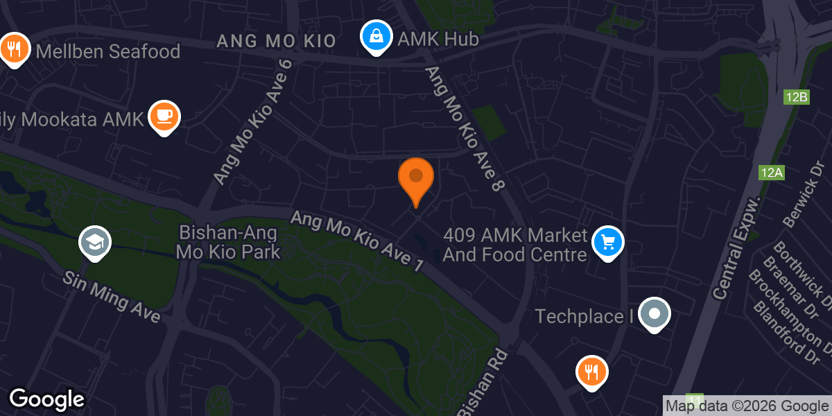 Map showing Anytime Fitness Ang Mo Kio South