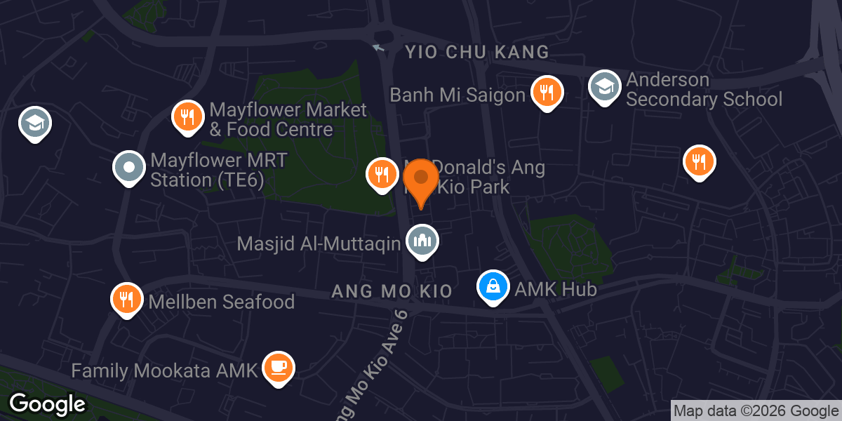 Map showing Anytime Fitness Ang Mo Kio