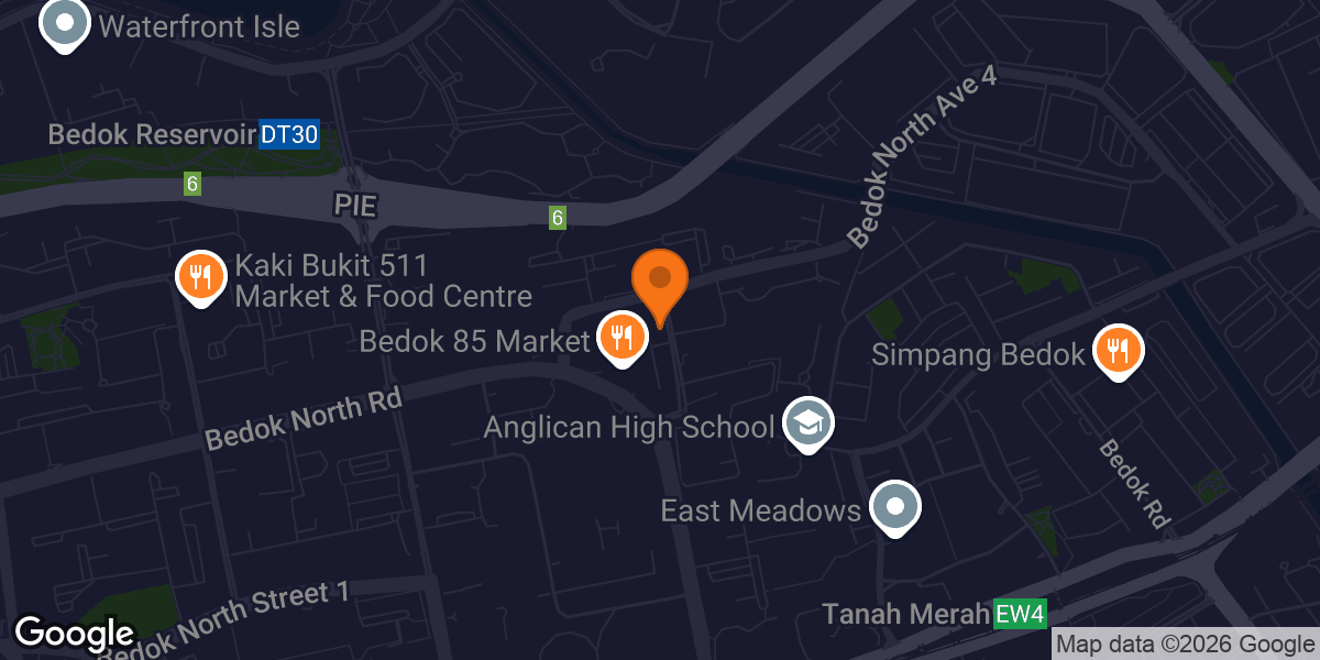Map showing Anytime Fitness Bedok 85