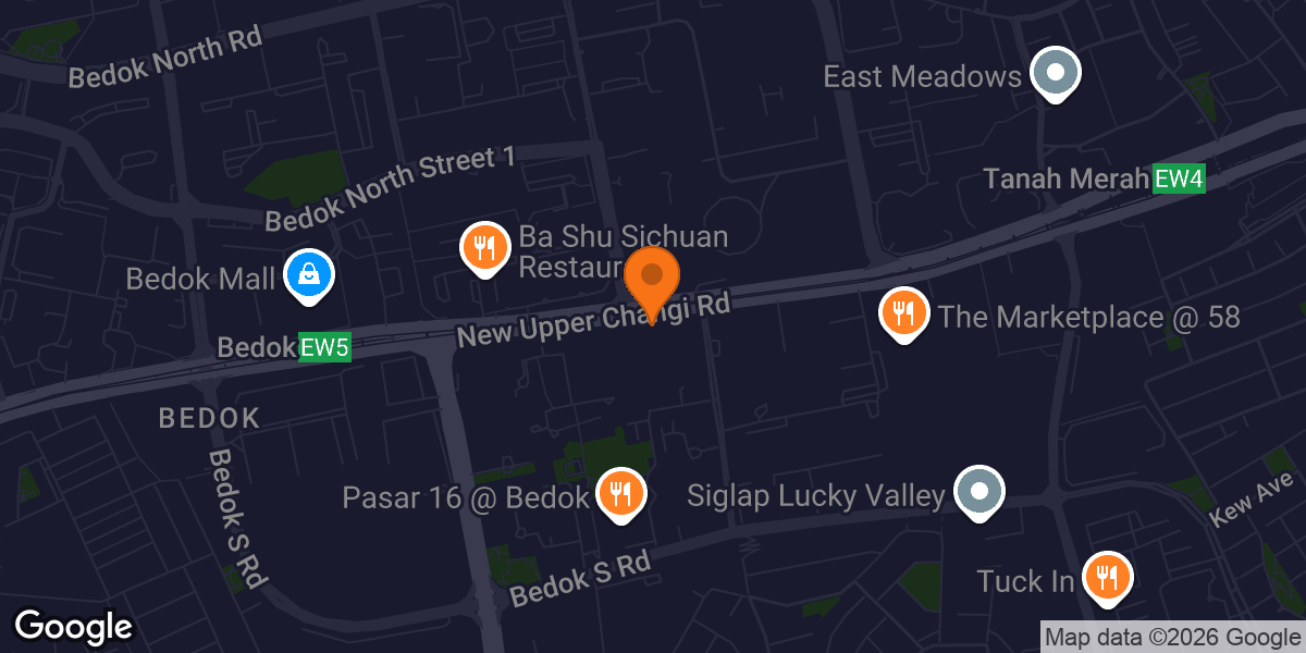 Map showing Anytime Fitness Bedok South