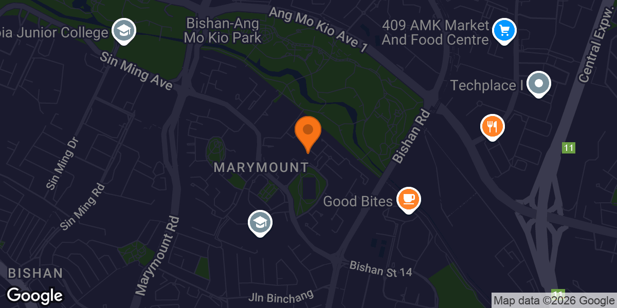 Map showing Anytime Fitness Bishan 227