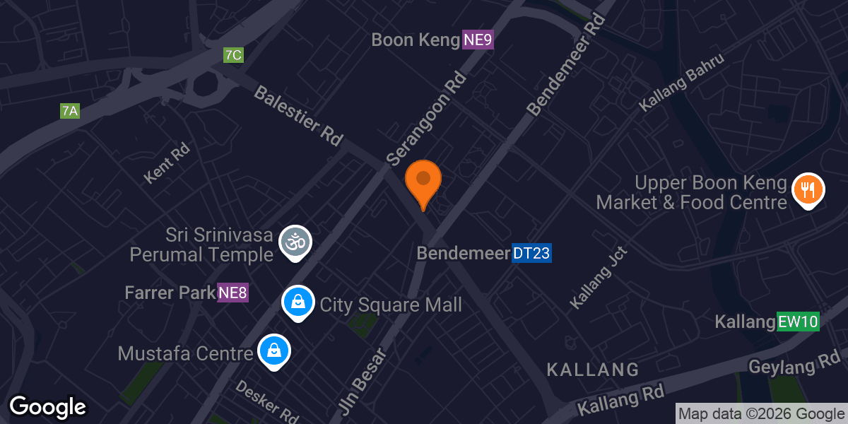 Map showing Anytime Fitness Boon Keng