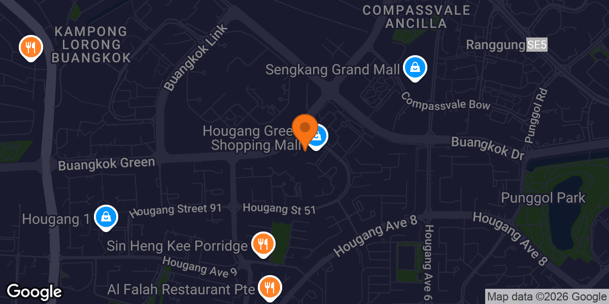 Map showing Anytime Fitness Buangkok