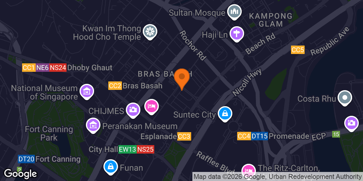 Map showing Anytime Fitness Bugis