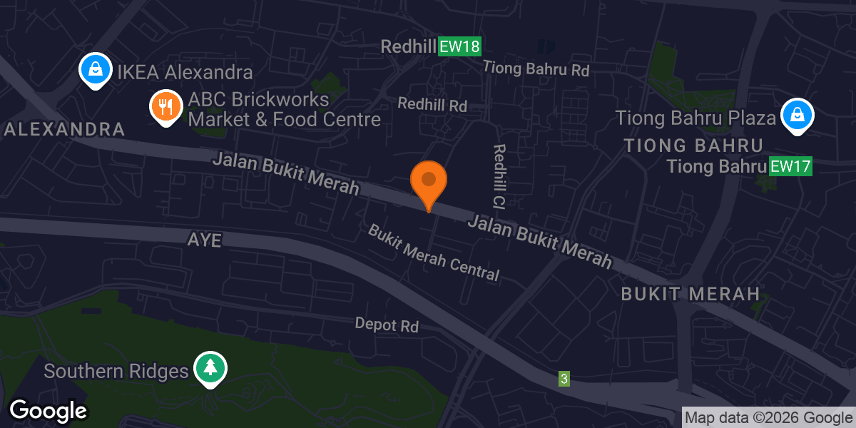Map showing Anytime Fitness Bukit Merah Central