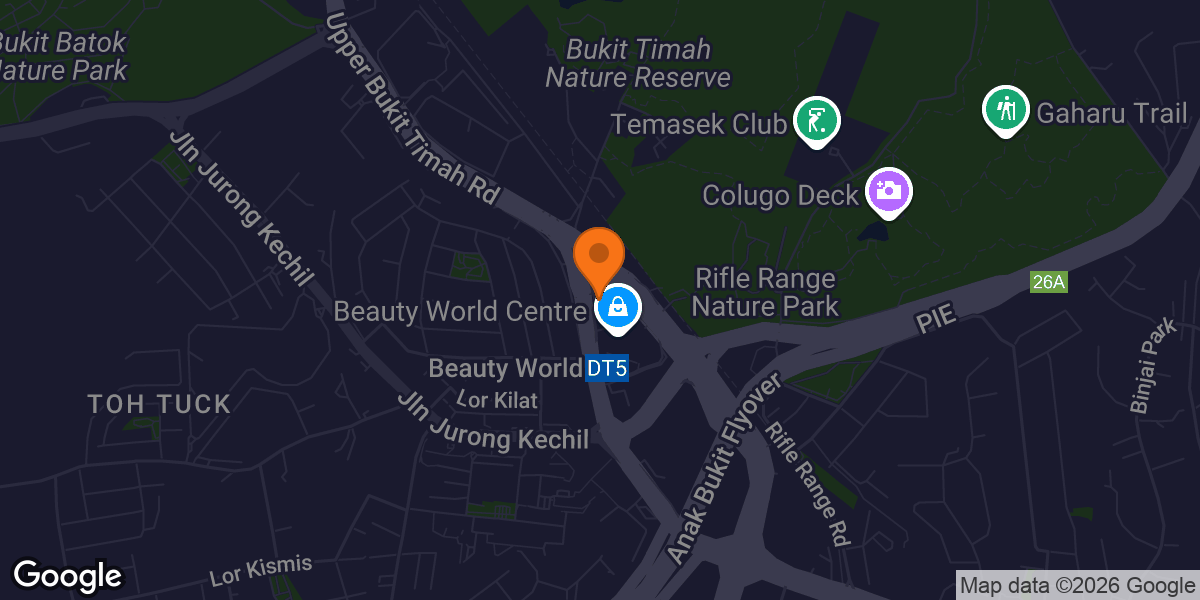Map showing Anytime Fitness Bukit Timah