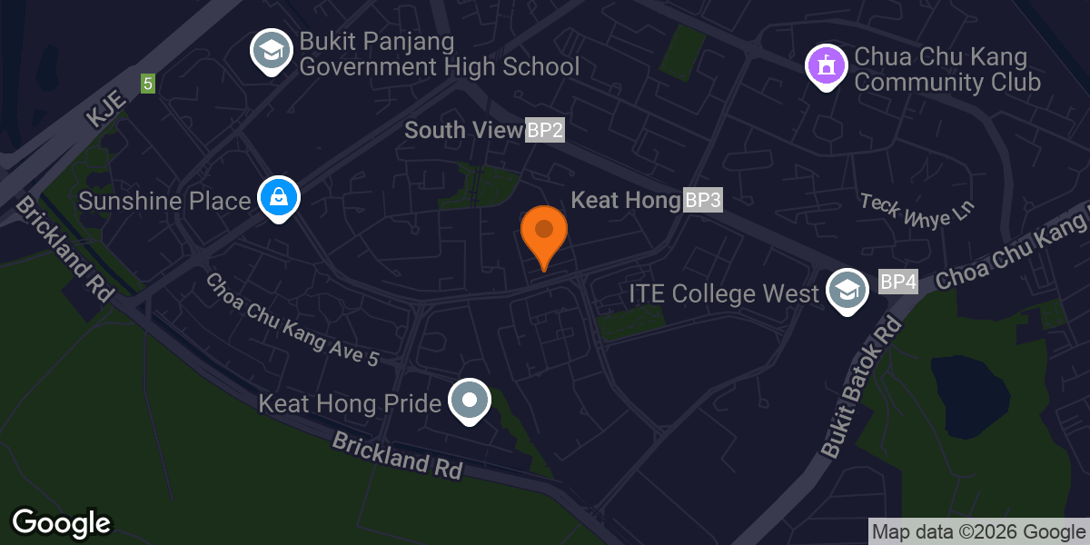 Map showing Anytime Fitness Choa Chu Kang