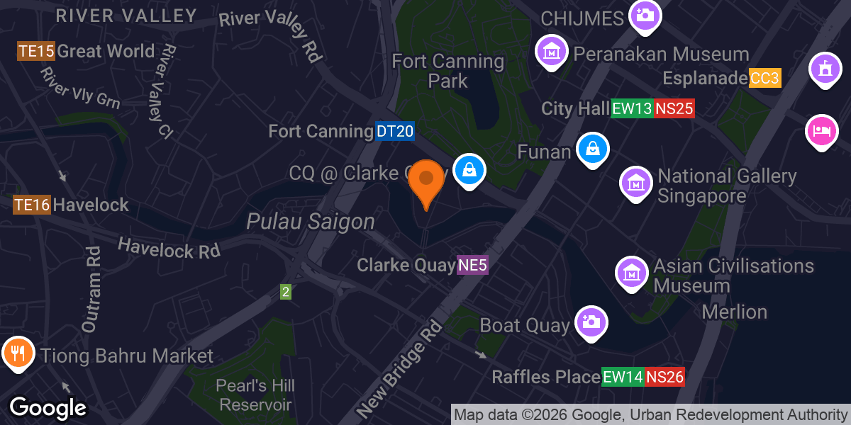 Map showing Anytime Fitness Clarke Quay