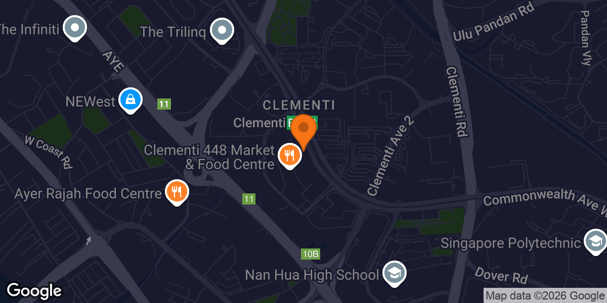 Map showing Anytime Fitness Clementi City