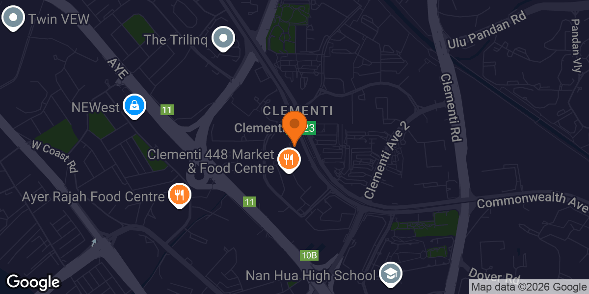 Map showing Anytime Fitness Clementi