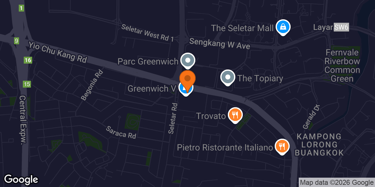 Map showing Anytime Fitness Greenwich V