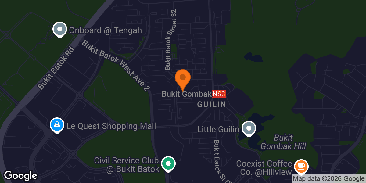 Map showing Anytime Fitness Hong Kah North CC