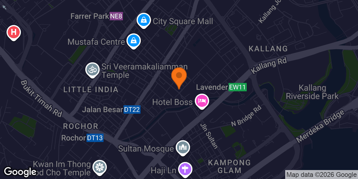 Map showing Anytime Fitness Jalan Besar