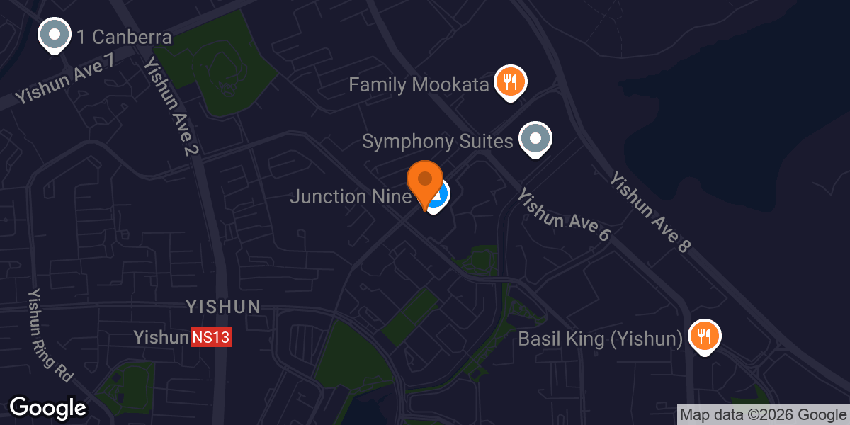 Map showing Anytime Fitness Junction 9 Yishun