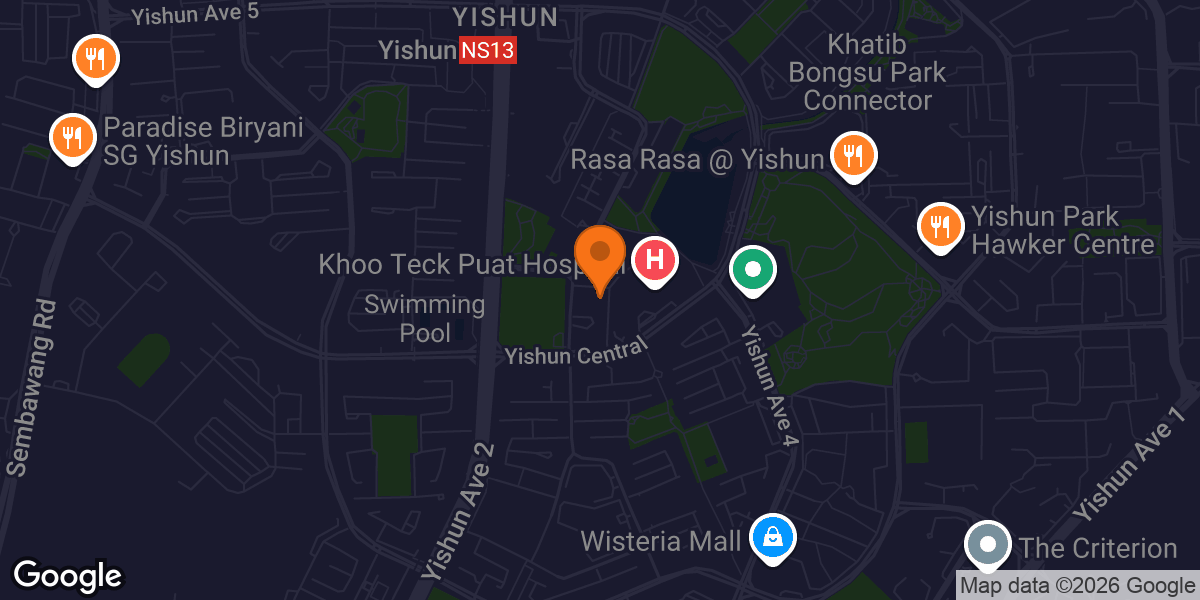 Map showing Anytime Fitness Khoo Teck Puat Hospital