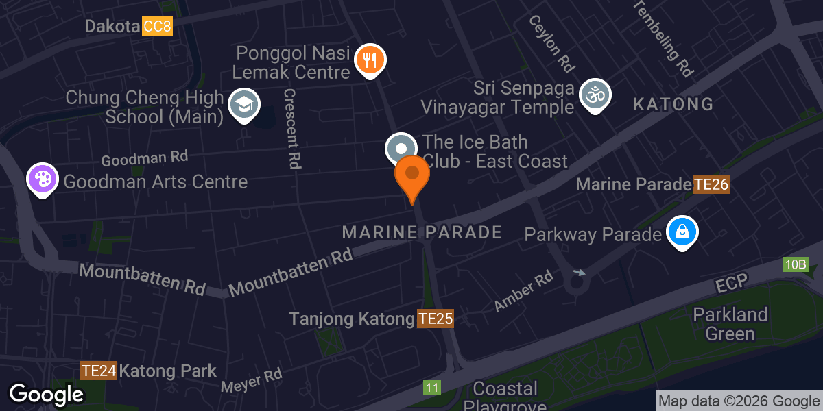 Map showing Anytime Fitness Mountbatten