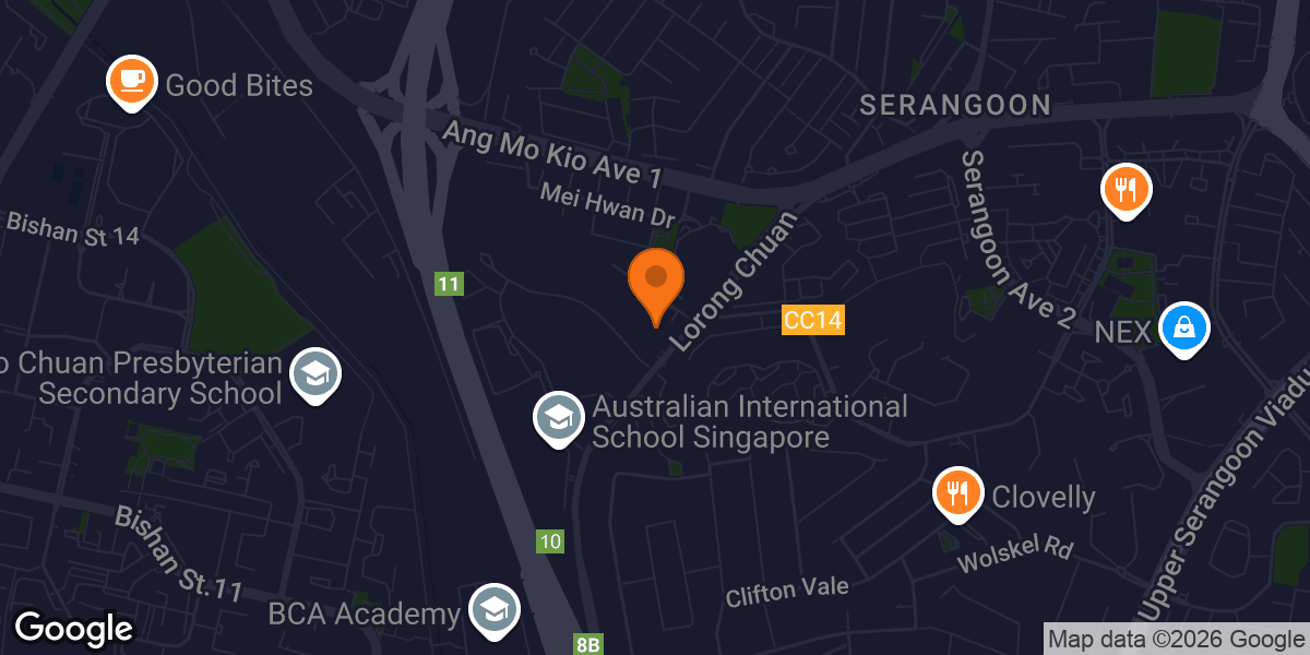 Map showing Anytime Fitness New Tech Park