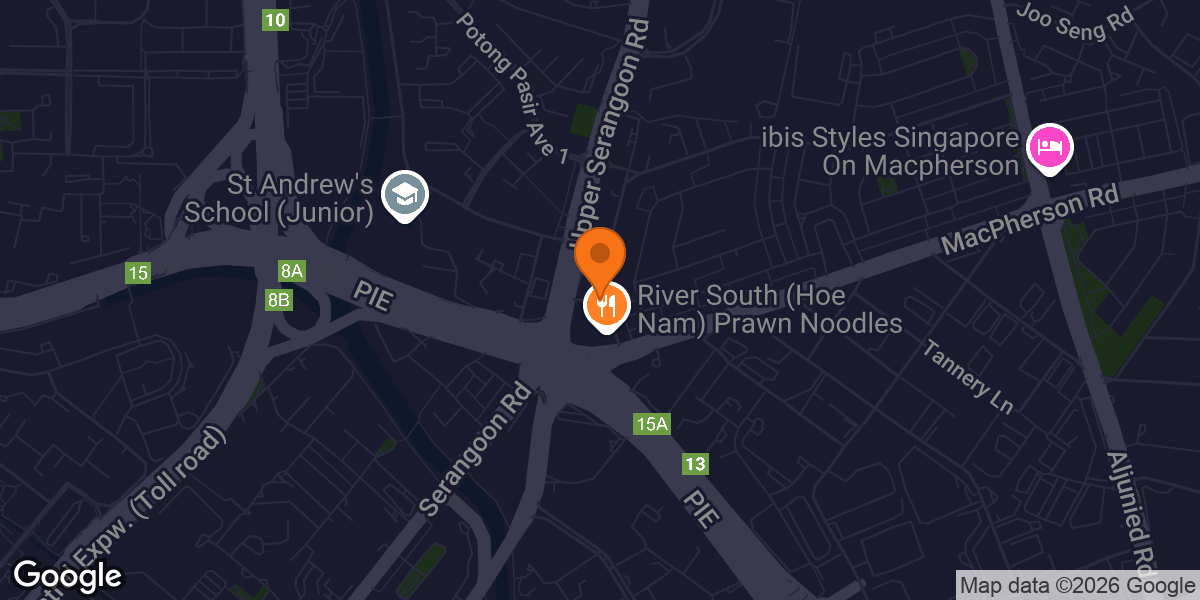 Map showing Anytime Fitness Potong Pasir