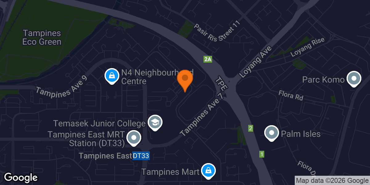 Map showing Anytime Fitness Tampines 487