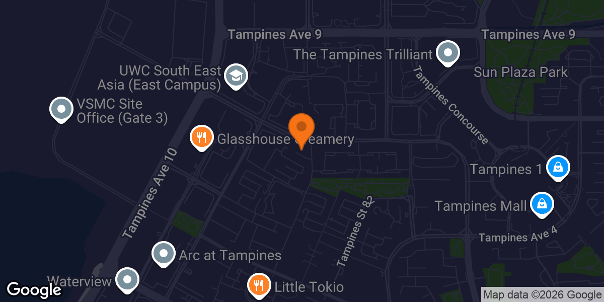 Map showing Anytime Fitness Tampines Central