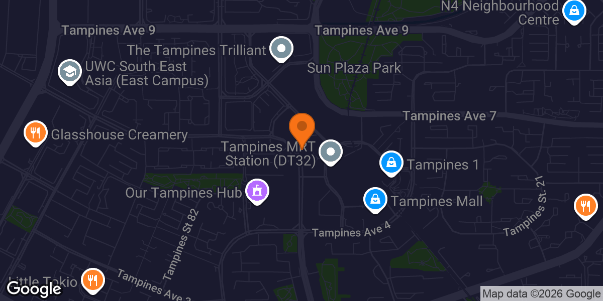 Map showing Anytime Fitness Tampines Grande