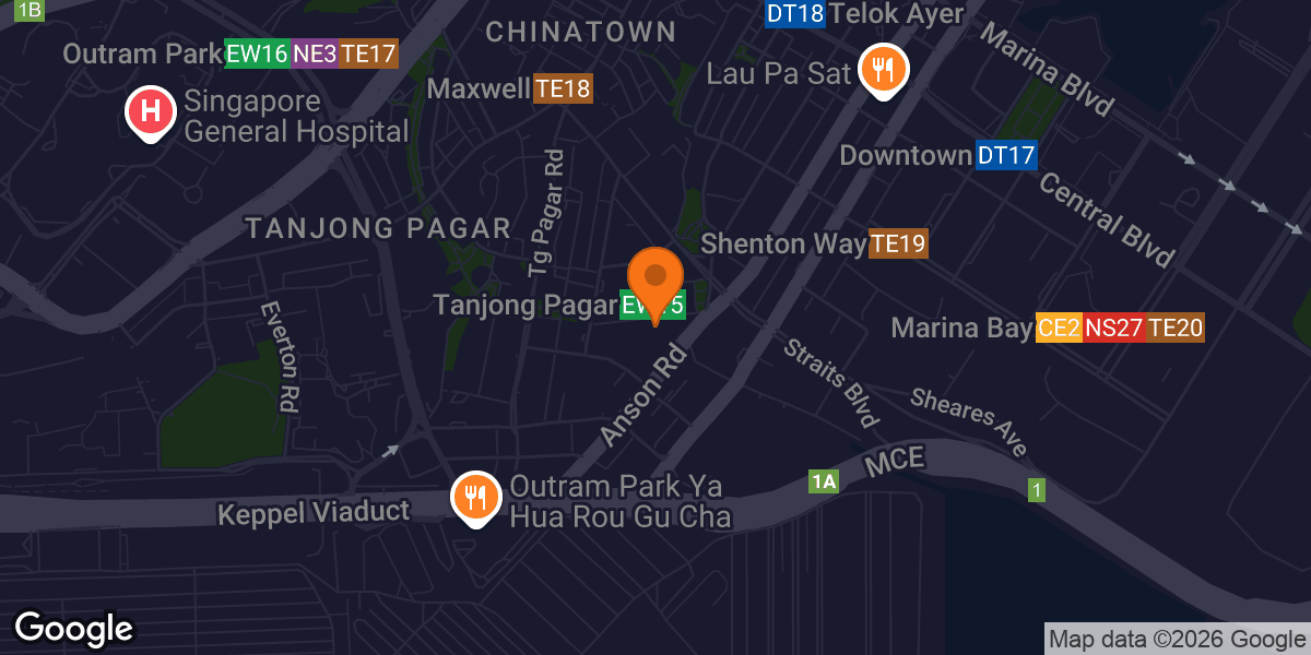Map showing Anytime Fitness Tanjong Pagar