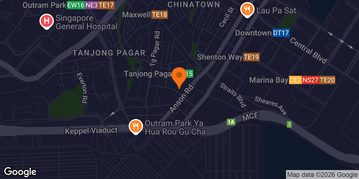 Map showing Anytime Fitness Tanjong Pagar