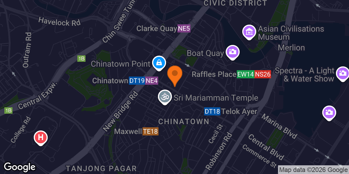 Map showing Anytime Fitness Upper Cross Street