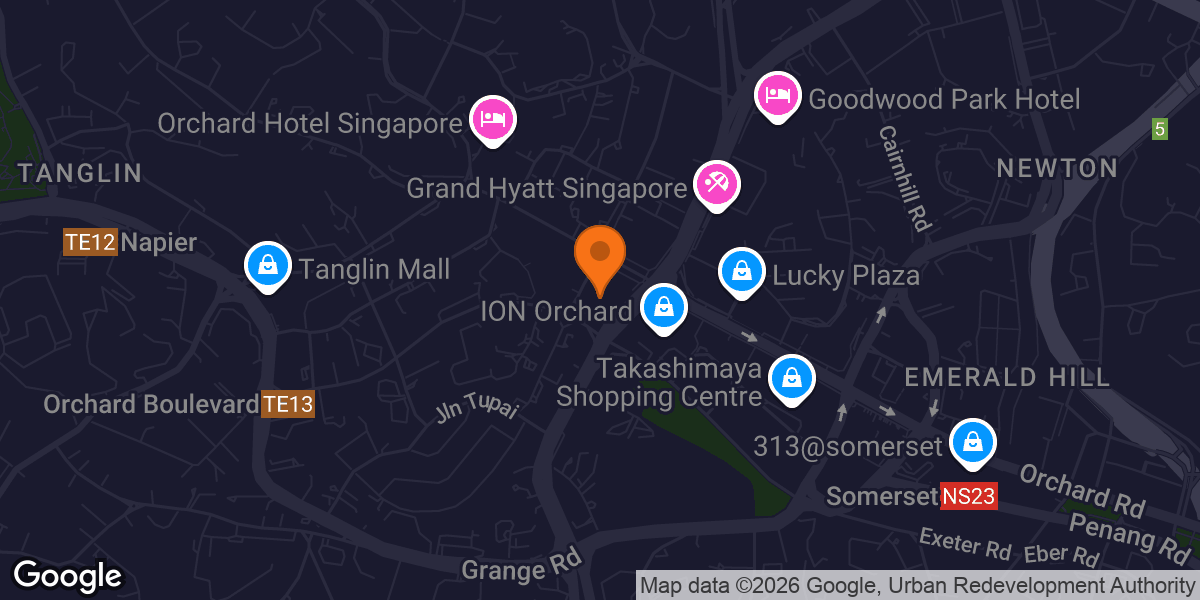 Map showing Anytime Fitness Wheelock Place