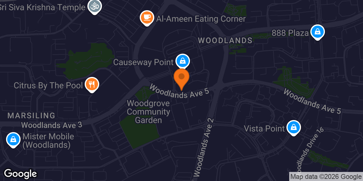 Map showing Anytime Fitness Woods Square