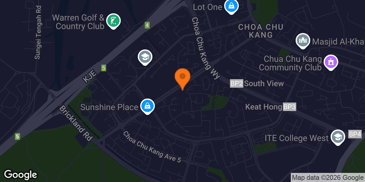 Map showing Ark Grit Choa Chu Kang