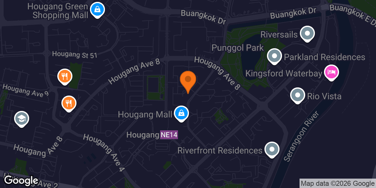 Map showing Ark Grit Hougang