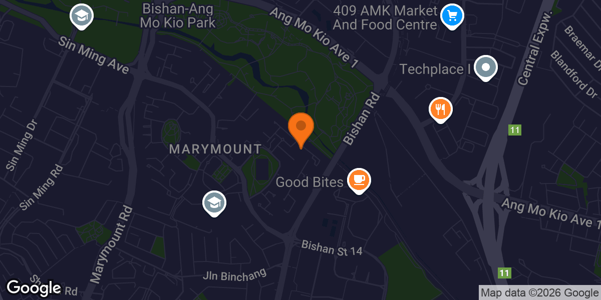 Map showing Ark Pod Bishan