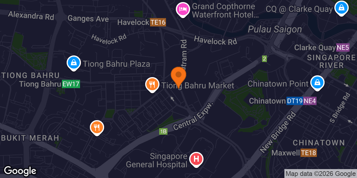 Map showing Athlèse Fitness 24H-Outram