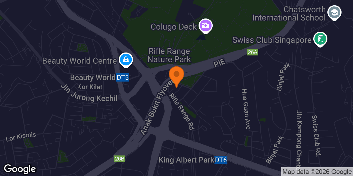Map showing Athlèse Fitness Personal Training - Bukit Timah