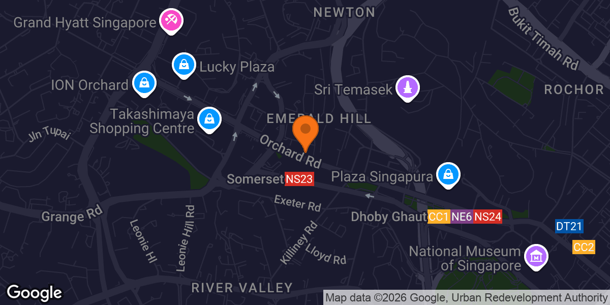 Map showing Barry's - Orchard Road