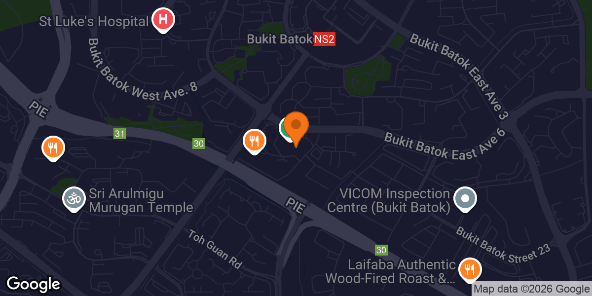 Map showing BearyFun Gym @ Bukit Batok