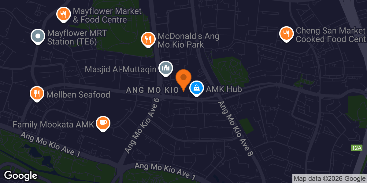 Map showing BFT Ang Mo Kio